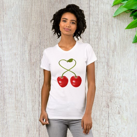 Kersen met stengels Vrouwen T-shirt