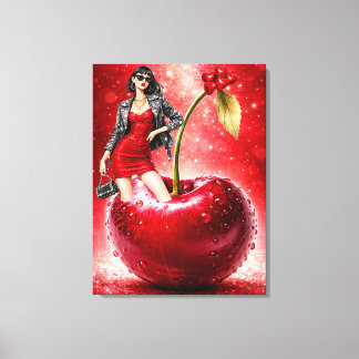 Kersen Mode Illustratie Muurkunst Print