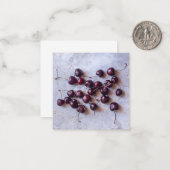 Kersen Notitiekaartje (Voorkant / Achterkant in situ)