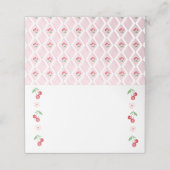 Kersen op de top Roze Baby shower eten (Buitenkant ongevouwen)