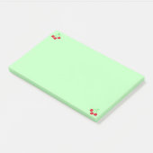 Kersen op groene Post-it® notes (Schuin)