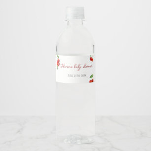 Kersen op het hoogste Baby shower Waterfles Etiket