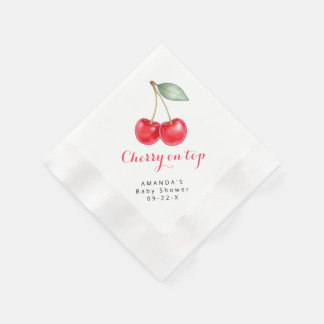 Kersen op Top Baby shower servet