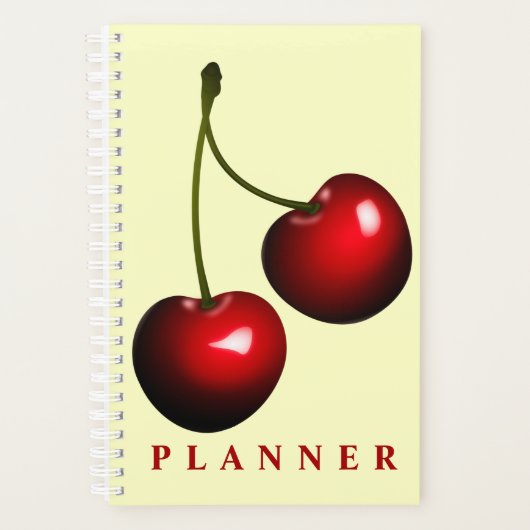 Kersen Planner met aangepaste kleuren of tekst (Voorkant)