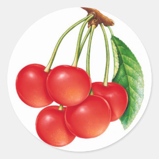 kersen ronde sticker