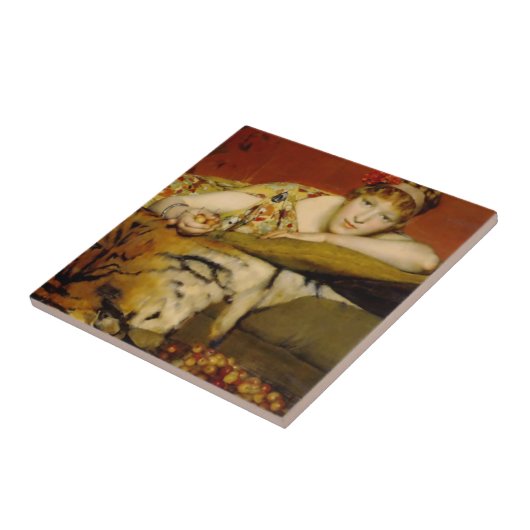 Kersen van Lawrence Alma-Tadema Tegeltje (Zijkant)