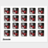 Kersen Vierkante Sticker (Vel)
