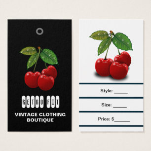 Kersen Vintage Goedkope Kleding Prijskaartjes Visitekaartje