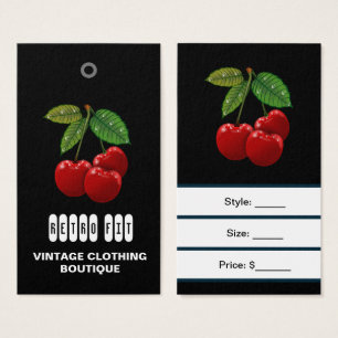 Kersen Vintage met Barcode Kleding Prijskaartjes Visitekaartje