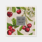  kersen - voeg logo toe servet (Voorkant)