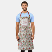 kersenbessen Patroon Modern rood Schort (Gedragen)