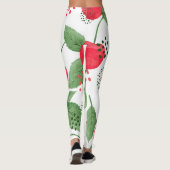 Kersenbessen , Waterverf naadloos. Leggings (Achterkant)