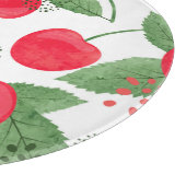 Kersenbessen , Waterverf naadloos. Snijplank (Hoek)