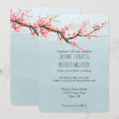 Kersenbloesem Bloemen Bruiloft Kaart (Voorkant / Achterkant)