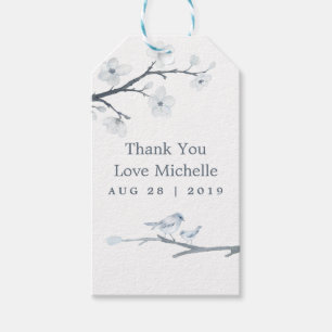 Kersenbloesem Bloemige Baby Shower Cadeaulabel