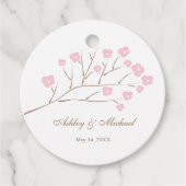 Kersenbloesem boom tak bruiloft bedankjes labels (Voorkant)