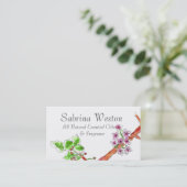 Kersenbloesem botanische tekening visitekaartje (Staand voorkant)