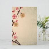  kersenbloesem briefpapier (Staand voorkant)