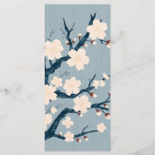 Kersenbloesem bruiloft menu (Achterkant)