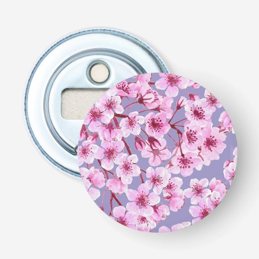 Kersenbloesem Button Flesopener (Voorkant)