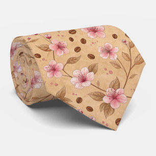 Kersenbloesem Coffee Cozy Patroon (5) Stropdas