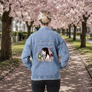 Kersenbloesem Draak Sereniteit Aziatische Fee  Denim Jacket