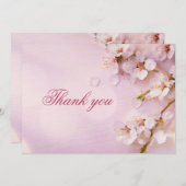 Kersenbloesem Elegante Trouw Dank Je Kaarten (Voorkant / Achterkant)