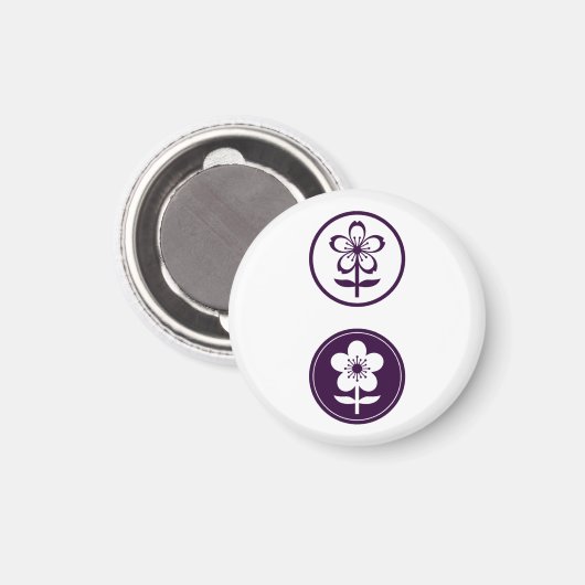 kersenbloesem en appelbloesem magneet (Voorkant / Achterkant)