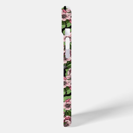 Kersenbloesem en kikkervisjes op groen Case-Mate iPhone case (Achterkant / Links)