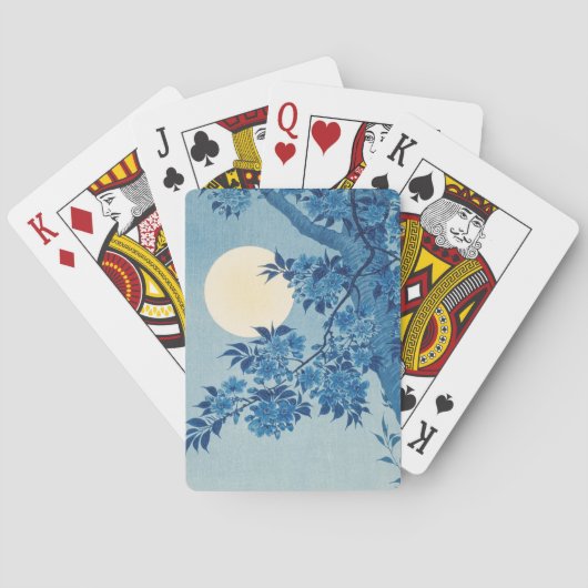  kersenbloesem en maan pokerkaarten (Achterkant)