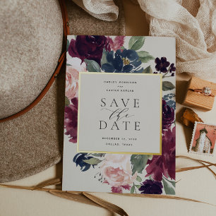 Kersenbloesem Folie Save the Date Kaart