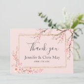 Kersenbloesem Huwelijk Bedankt (Staand voorkant)