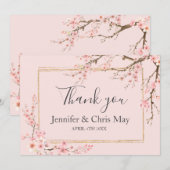 Kersenbloesem Huwelijk Bedankt (Voorkant / Achterkant)