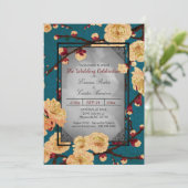  kersenbloesem huwelijksuitnodiging kaart (Staand voorkant)