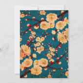  kersenbloesem huwelijksuitnodiging kaart (Achterkant)