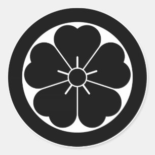 Kersenbloesem in cirkel ronde sticker