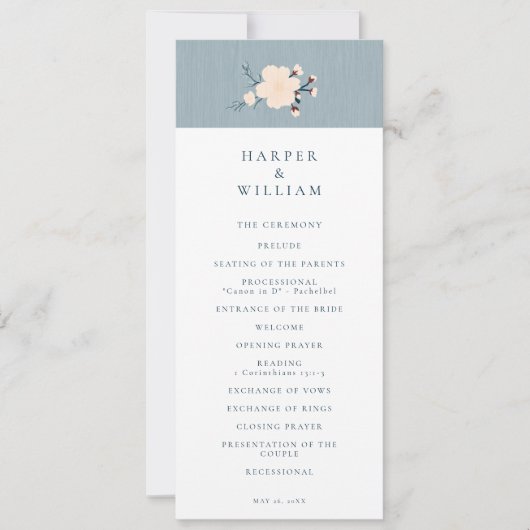 Kersenbloesem japandi bruiloft programma (Voorkant)