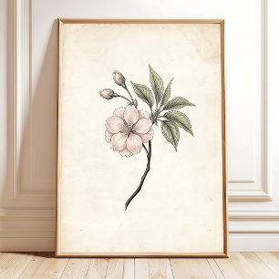 Kersenbloesem Kunst in Lijst Vintage Stijl Poster