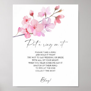 Kersenbloesem - lente 'put a ring on it' spel poster