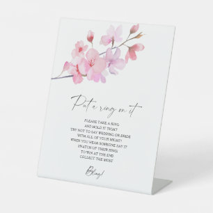 Kersenbloesem - lente 'put a ring on it' spel reclamebord met voetstuk