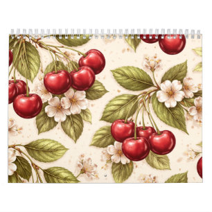 Kersenbloesem Motief Rode Kersen Kalender