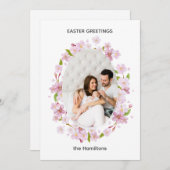 Kersenbloesem Pasen Frame Kaart (Voorkant / Achterkant)