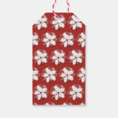 kersenbloesem poëzie rood wit elegant sakura cadeaulabel (Achterkant)