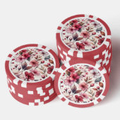 Kersenbloesem Poker Chips (Opstapeling)