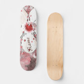 Kersenbloesem, rood en witte gierig sakura skateboard (Voorkant)