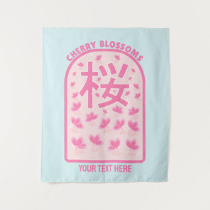 Kersenbloesem roze bloemen Japan Wandkleed