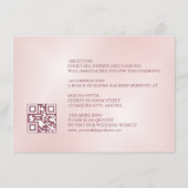 Kersenbloesem roze Chinese bruiloft Informatiekaartje (Achterkant)