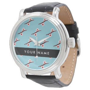 Kersenbloesem, Roze Sakura, Je Naam Horloge