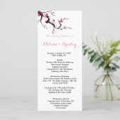 Kersenbloesem Roze Witte  bloemencermonie Programm Programma (Staand voorkant)