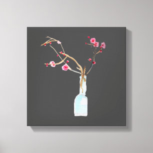 Kersenbloesem sakura aquarel kunst canvas afdruk